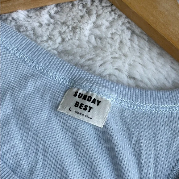 Sunday Best Light Blue Tank Top - Picture 4 of 4